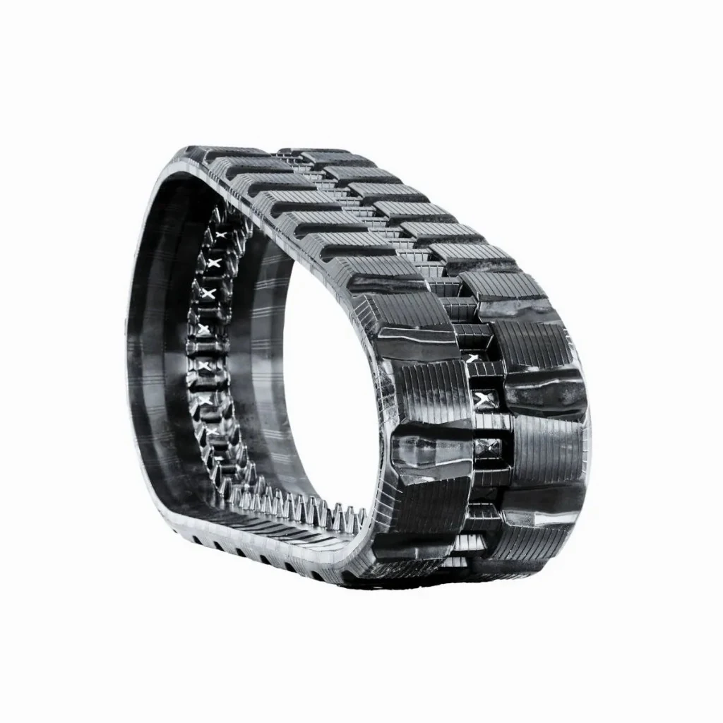 380x86x52 Staggered Block replacement rubber track for compact equipment